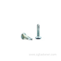 Cross pan head drilling screw with collar